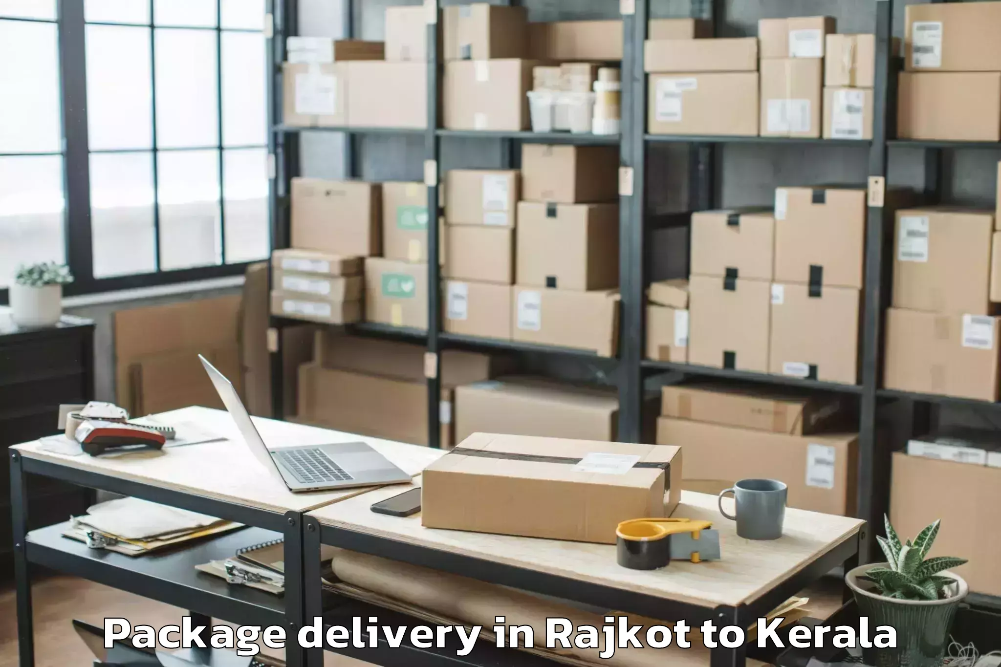 Book Rajkot to Chirayinkeezhu Package Delivery Online